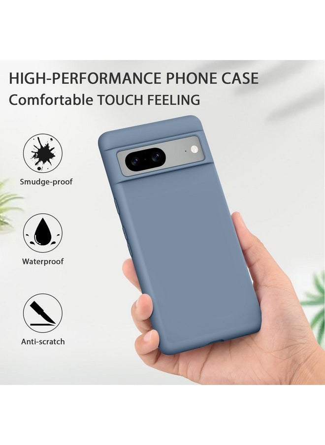 Tobfit Back Cover Case Compatible with Google Pixel 8, Case Cover Rugged Flexible Durable Anti-Slip Silicone Protection Shockproof Google Pixel 8 Back Cover (Lavender Gray)