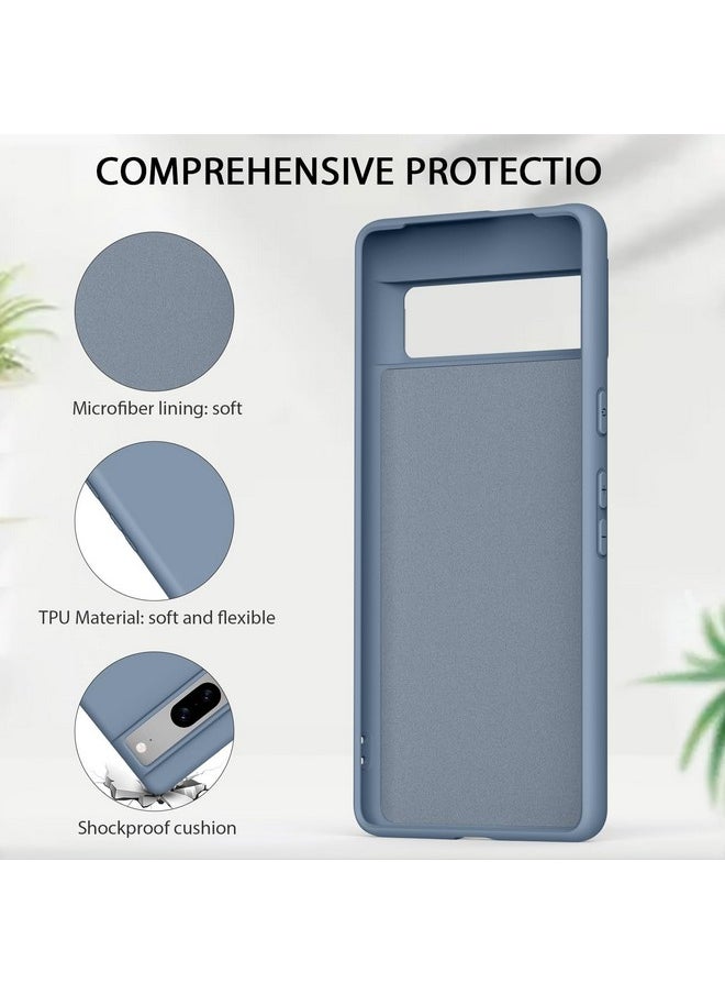Tobfit Back Cover Case Compatible with Google Pixel 8, Case Cover Rugged Flexible Durable Anti-Slip Silicone Protection Shockproof Google Pixel 8 Back Cover (Lavender Gray)