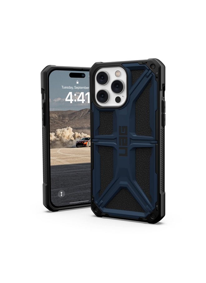 Urban Armor Gear TPU+PC Uag Case, Monarch Rugged Lightweight Premium Protective Case/Cover Designed For Iphone 14 Pro Max (6.7-Inch) (2022), Wireless Charging Compatible - Mallard, Black