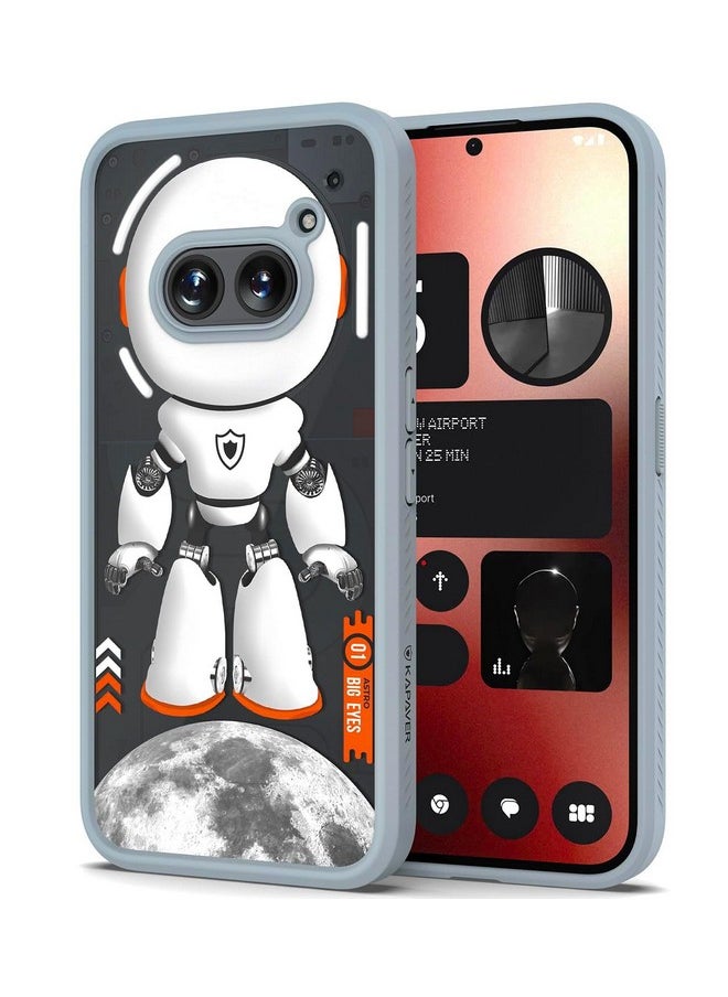 KAPAVER Thermoplastic Polyurethane Astro Big Eyes Back Cover Case For Nothing Phone 2A 5G / Nothing Phone 2A Plus 5G (Astro Gray)