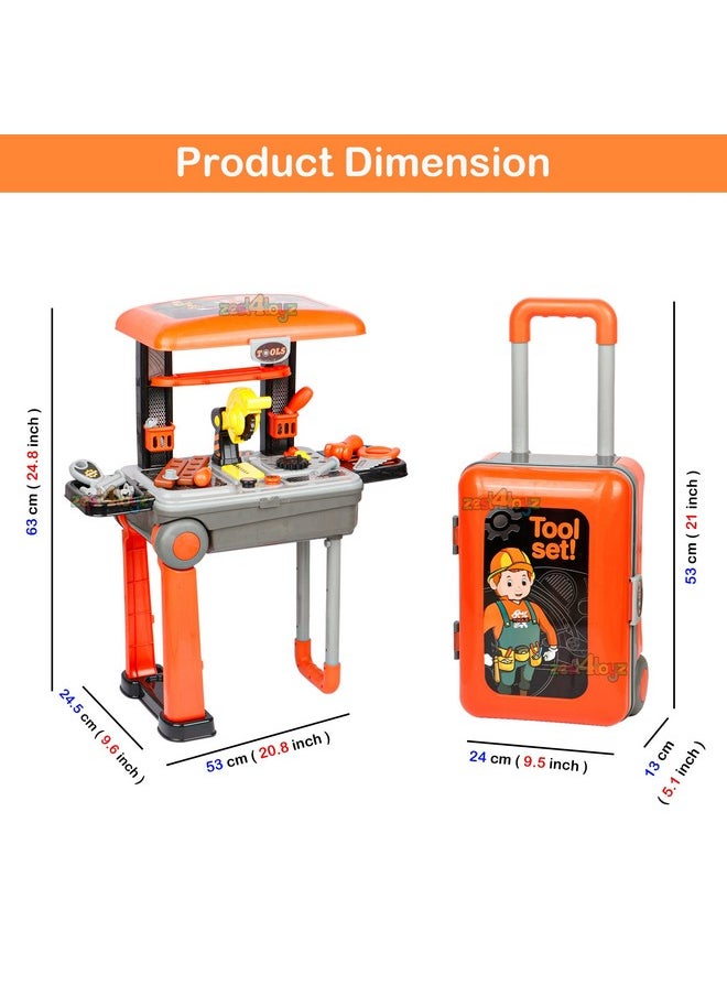 Zest 4 Toyz Toy Tool Kit for Kids Boys Girls Mechanical Construction Carpainter Box for 3+ Years by Zest 4 Toyz