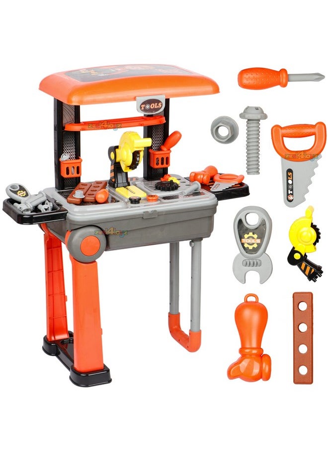 Zest 4 Toyz Toy Tool Kit for Kids Boys Girls Mechanical Construction Carpainter Box for 3+ Years by Zest 4 Toyz