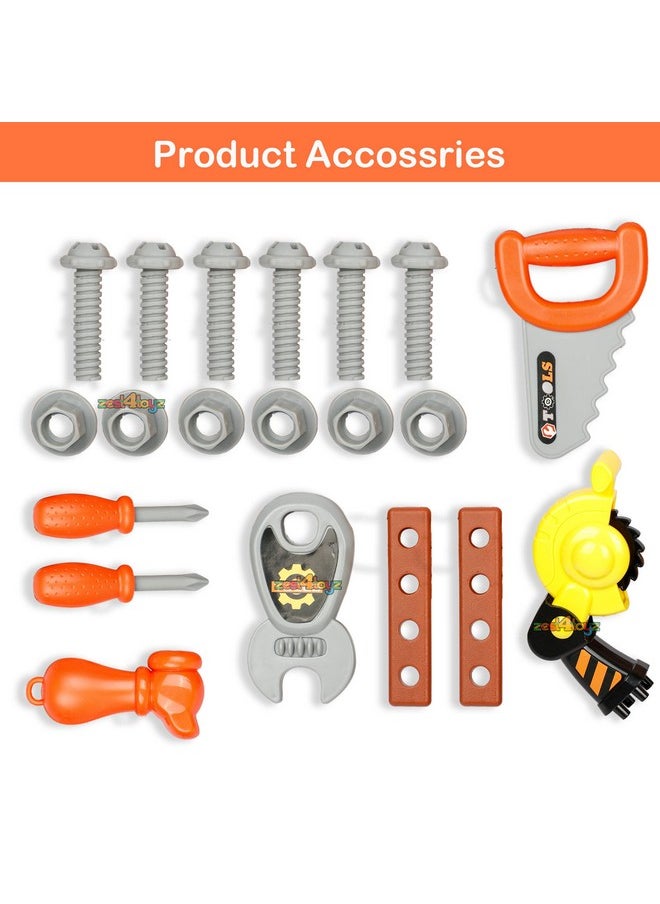 Zest 4 Toyz Toy Tool Kit for Kids Boys Girls Mechanical Construction Carpainter Box for 3+ Years by Zest 4 Toyz