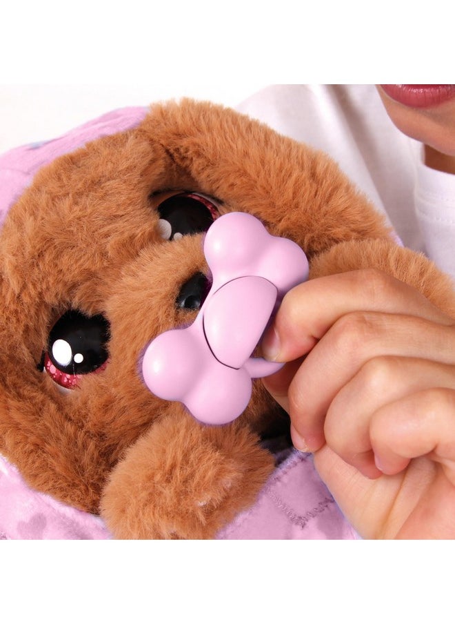 Baby Paws Cocker Spaniel Puppy Toy with Swaddle Bag| Scan QR Code for More Interactive Roleplay, Pretend Play Toy|That Make 5 Adorable Sounds Kids Toys for Ages 4+|Birthday Gift for Pet Lovers -22 cm
