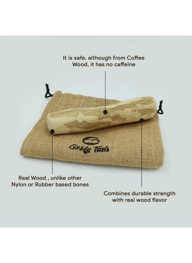 Goofy Tails Coffee Wood Dog Toys Combo | Natural, Splinter Free, Caffeine Free Dog Chew Toys Puppy Toy| Training Chew Toys for Dogs and Aggressive Chewers| Dog Toy (Medium, 2 Pieces)