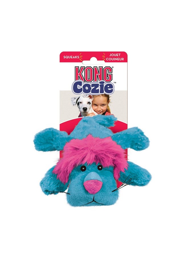 KONG Cozie King Lion Dog Toy, Durable Ultra Soft Plush Toy for Snuggling, Interactive Squeaker, Added Extra Layer for Strength, for Indoor Play, Reduces Boredom, Anxiety, Ideal for Medium Dog Breeds