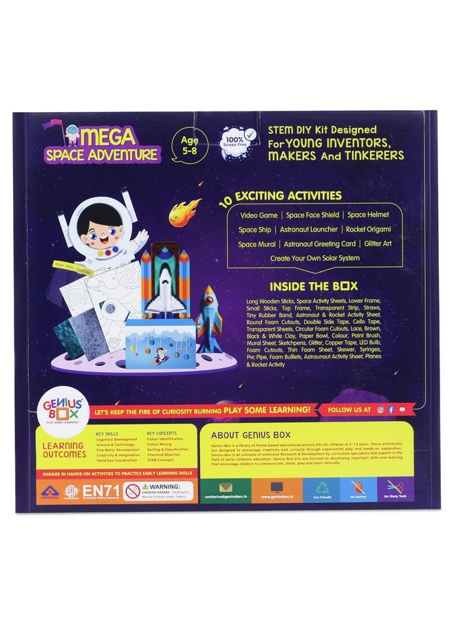 Genius Box Play some Learning Educational Toy for 5+ Year Age Super Mega Space Adventure STEM DIY Learning 10 Exciting Activity kit