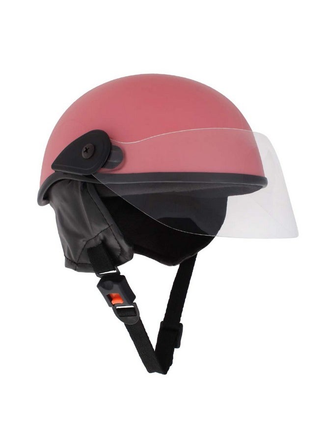 Sage Square Multipurpose Half Helmet for Men and Women (Large, Pink Matte)