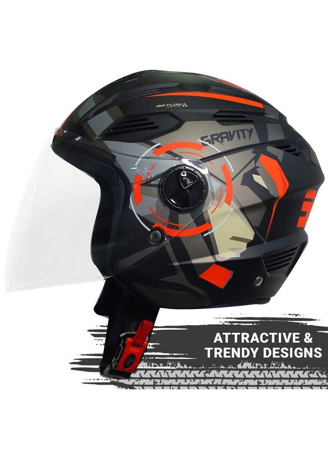 Steelbird SBA-6 7Wings Gravity Open Face ISI Certified ABS Helmet