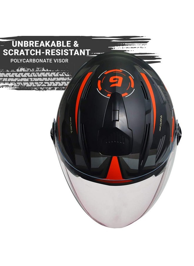 Steelbird SBA-6 7Wings Gravity Open Face ISI Certified ABS Helmet