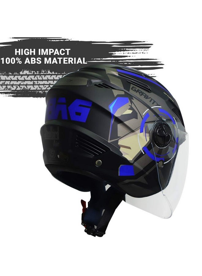 Steelbird SBA-6 7Wings Gravity Open Face ISI Certified ABS Helmet
