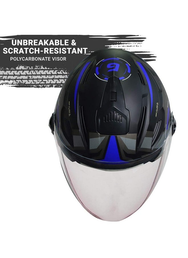 Steelbird SBA-6 7Wings Gravity Open Face ISI Certified ABS Helmet