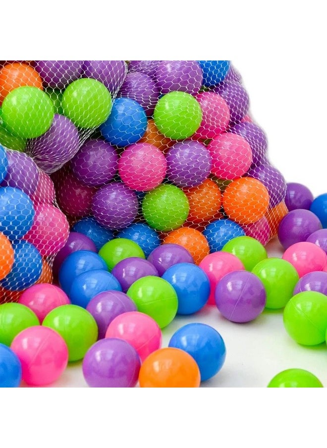 Wembley Pool Ball 50 Pcs 6 Cm Colorful Small Plastic Balls Safe Soft Ball For Baby Playing Items Indoor Easy To Grasp | Bpa-Free, Non-Toxic Ball - Isi Safety Certified, Softball, Multicolor