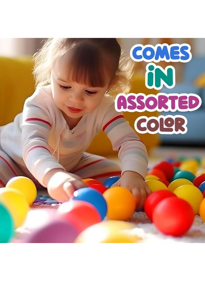 Wembley Pool Ball 50 Pcs 6 Cm Colorful Small Plastic Balls Safe Soft Ball For Baby Playing Items Indoor Easy To Grasp | Bpa-Free, Non-Toxic Ball - Isi Safety Certified, Softball, Multicolor