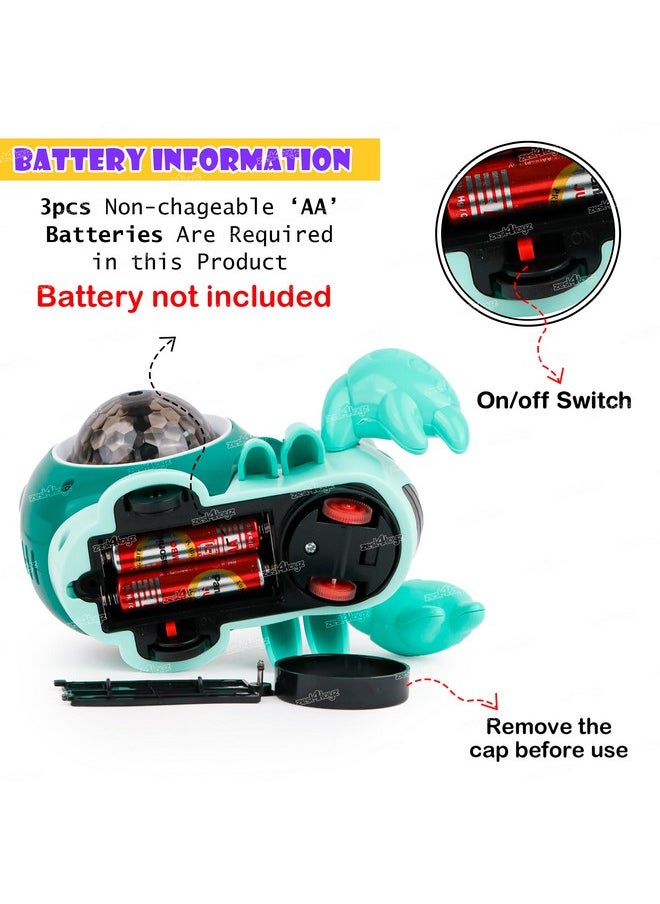 Zest 4 Toyz Musical Toys for Babies Crawling Crab Baby Toys with Sound LED Light Up Interactive Dancing Toys Moving Toddler Toys 0-12