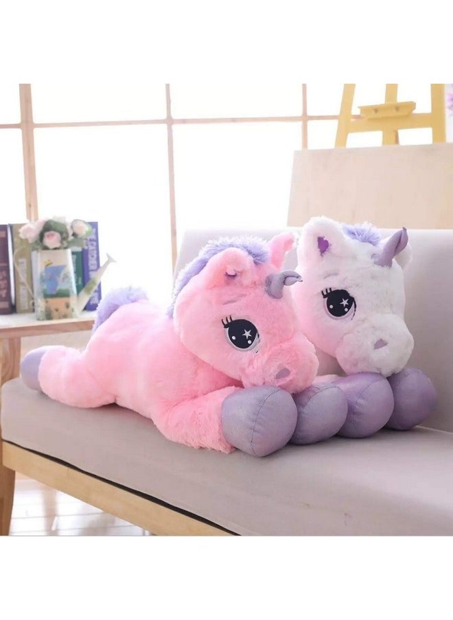 CLICK4DEAL Soft Toys Unicorn Animal Soft Toy, Soft Toy for Girls (Unicorn White, 75cm)