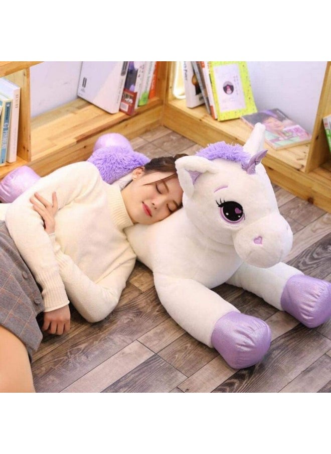 CLICK4DEAL Soft Toys Unicorn Animal Soft Toy, Soft Toy for Girls (Unicorn White, 75cm)