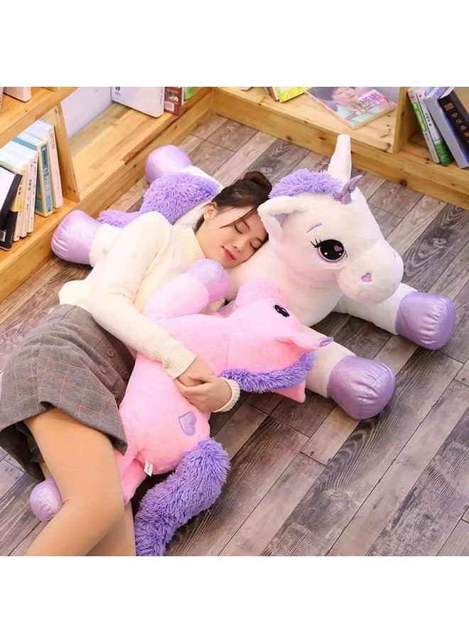 CLICK4DEAL Soft Toys Unicorn Animal Soft Toy, Soft Toy for Girls (Unicorn White, 75cm)