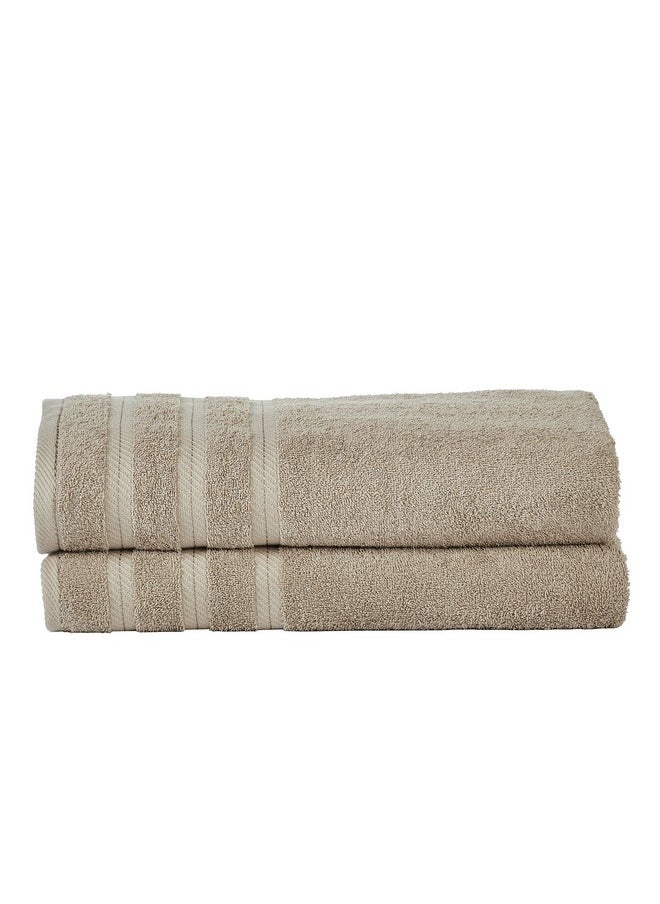 SENSES by Riba 8 Piece Towel Set, 501 GSM. All Cotton Fade-Resistant (Bath Towel 2 Pcs + Hand Towel 2 Pcs + Face Cloths 4 Pcs) - Taupe
