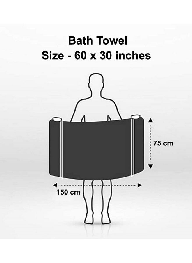 Kuber Industries Cotton Towel 400 GSM (Set of 1, Black)