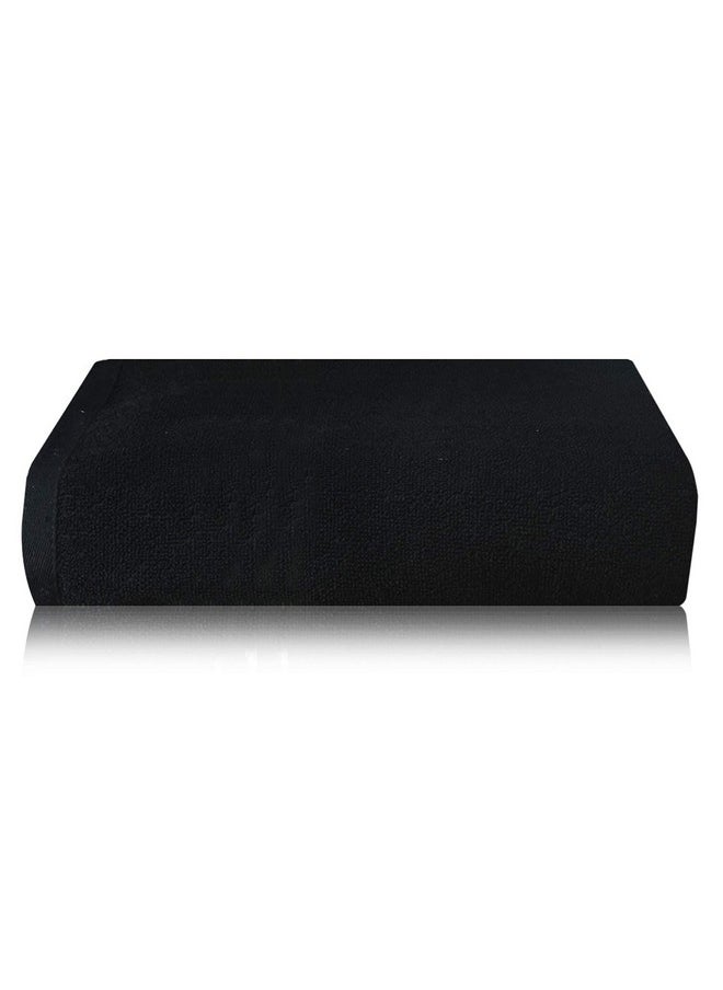 Kuber Industries Cotton Towel 400 GSM (Set of 1, Black)