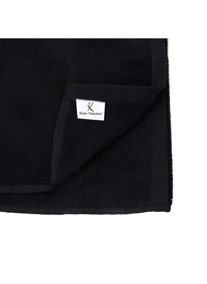Kuber Industries Cotton Towel 400 GSM (Set of 1, Black)