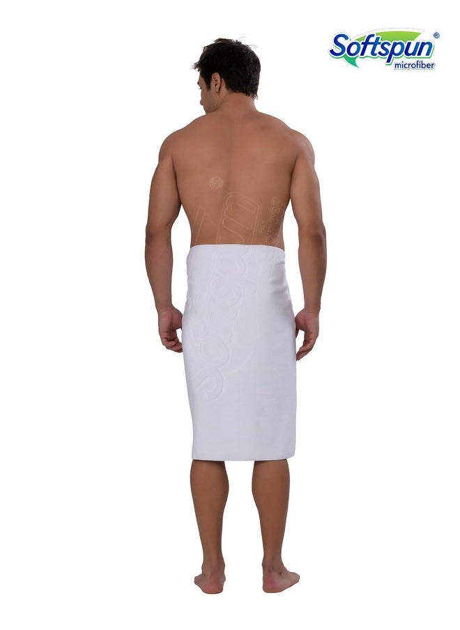 SOFTSPUN Microfiber Bath and Hair Care Towel, 60x120 Cms, 1 Piece Towel Set, (White). Soft and Comfortable, Extra Large Multi-Purpose Highly Absorbent.
