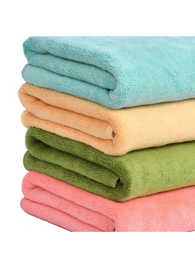 Yellow Weaves Super Soft Microfiber Hand Towels, Gym & Workout Towels 400 GSM, Set of 4, Multicolour