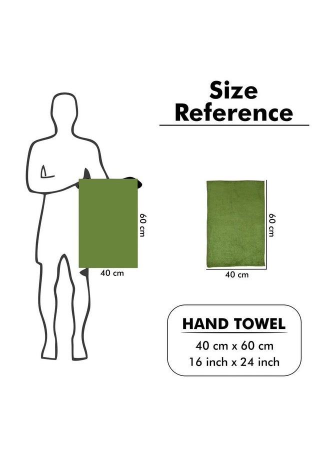 Yellow Weaves Super Soft Microfiber Hand Towels, Gym & Workout Towels 400 GSM, Set of 4, Multicolour