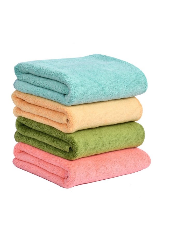 Yellow Weaves Super Soft Microfiber Hand Towels, Gym & Workout Towels 400 GSM, Set of 4, Multicolour