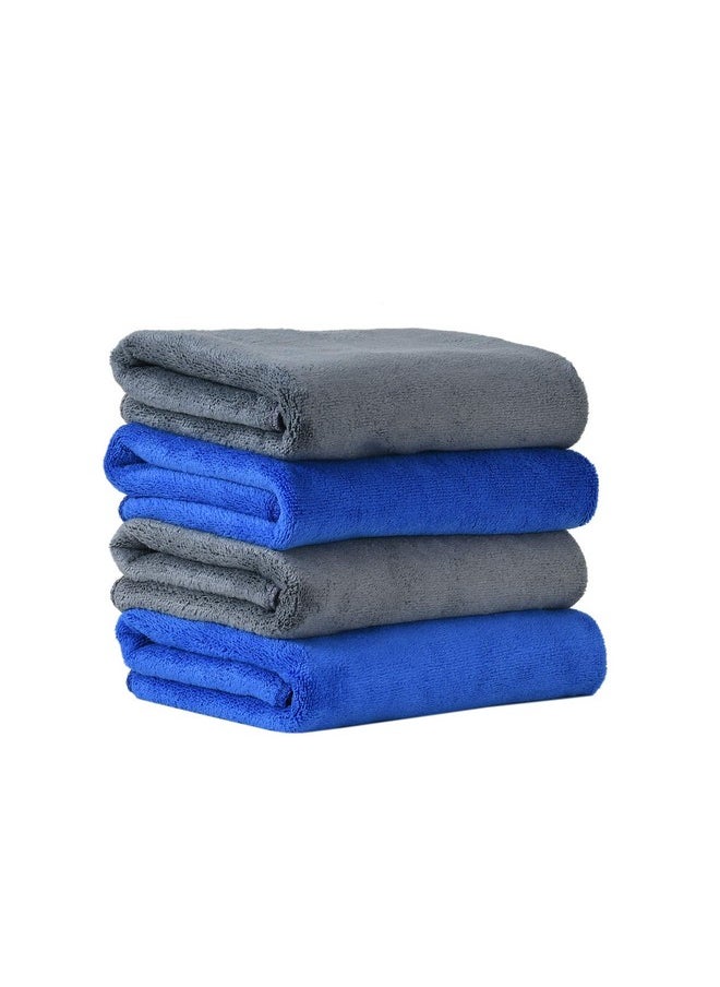 Yellow Weaves Super Soft Microfiber Hand Towels, Gym & Workout Towels 400 GSM, Set of 4, Multicolour