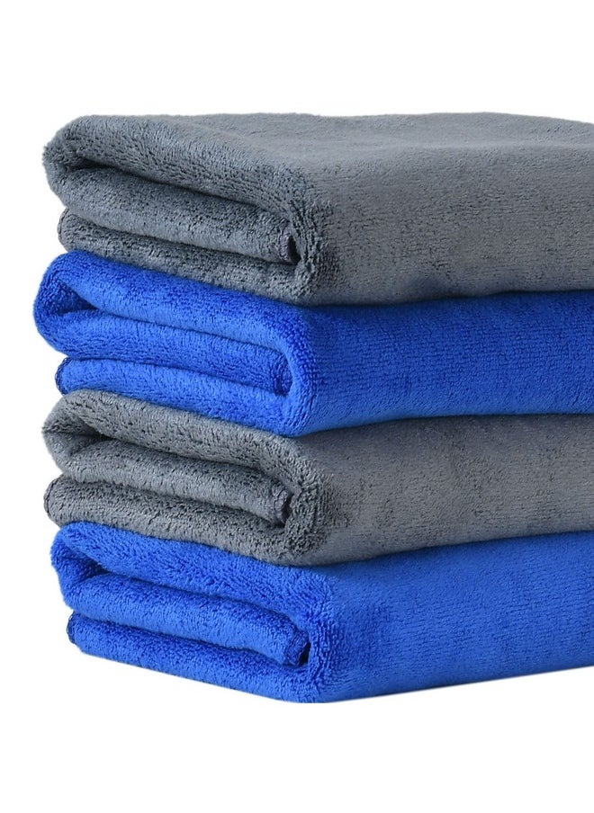 Yellow Weaves Super Soft Microfiber Hand Towels, Gym & Workout Towels 400 GSM, Set of 4, Multicolour