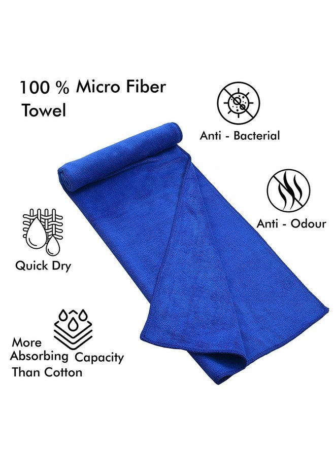 Yellow Weaves Super Soft Microfiber Hand Towels, Gym & Workout Towels 400 GSM, Set of 4, Multicolour