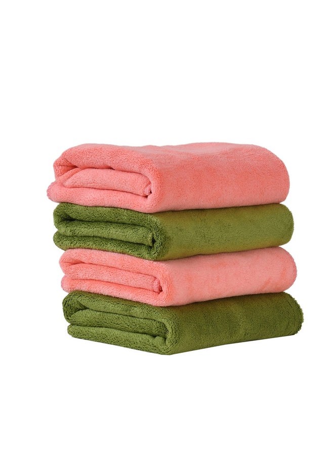 Yellow Weaves Super Soft Microfiber Hand Towels, Gym & Workout Towels 400 GSM, Set of 4, Multicolour