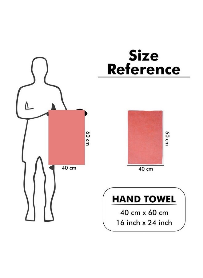 Yellow Weaves Super Soft Microfiber Hand Towels, Gym & Workout Towels 400 GSM, Set of 4, Multicolour