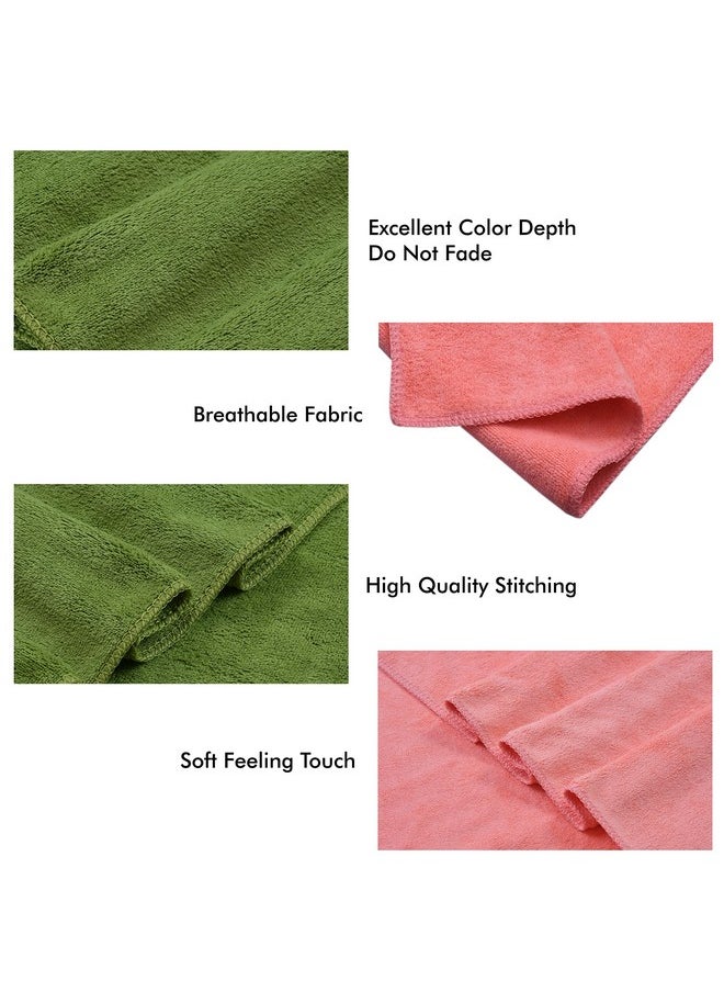 Yellow Weaves Super Soft Microfiber Hand Towels, Gym & Workout Towels 400 GSM, Set of 4, Multicolour