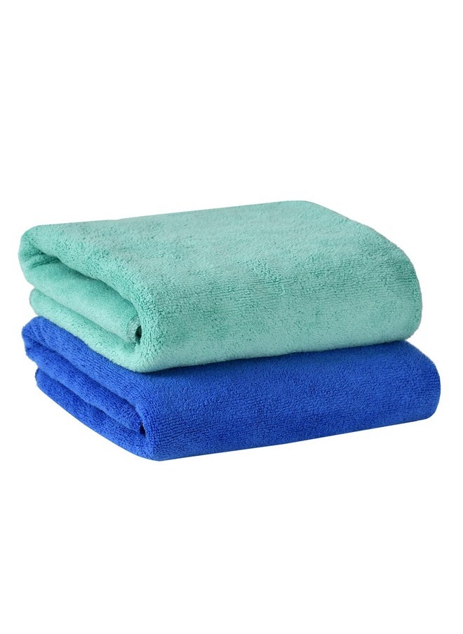Yellow Weaves Super Soft Microfiber Hand Towels, Gym & Workout Towels 400 GSM, Set of 2, Multicolour