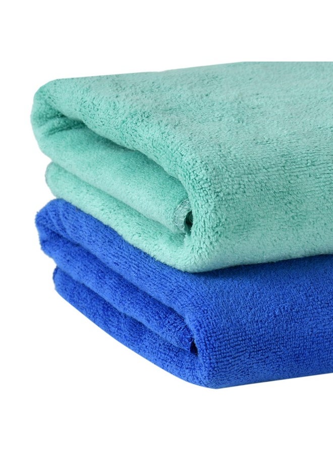 Yellow Weaves Super Soft Microfiber Hand Towels, Gym & Workout Towels 400 GSM, Set of 2, Multicolour