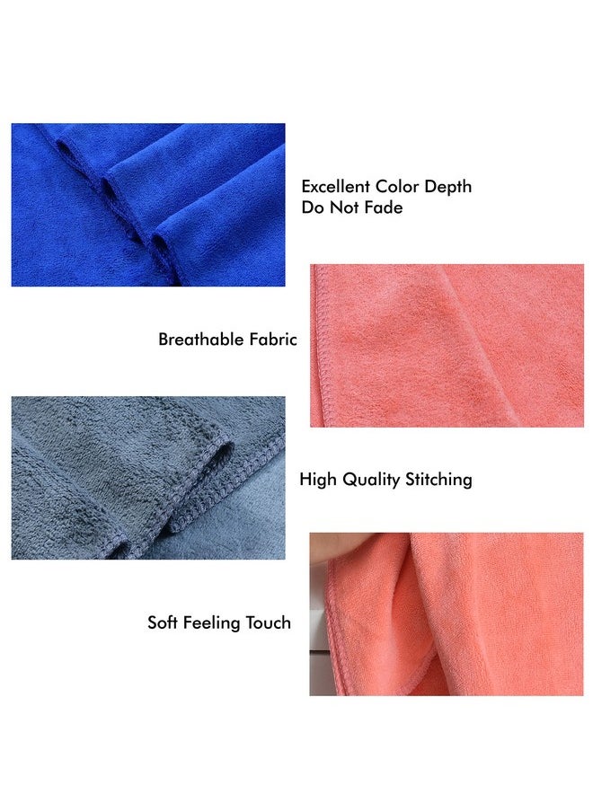 Yellow Weaves Super Soft Microfiber Hand Towels, Gym & Workout Towels 400 GSM(4 Pcs Multicolor)