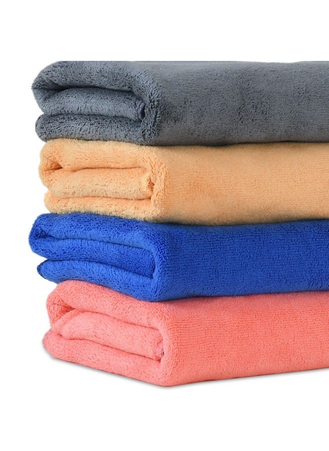 Yellow Weaves Super Soft Microfiber Hand Towels, Gym & Workout Towels 400 GSM(4 Pcs Multicolor)