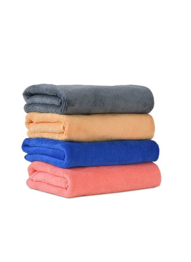 Yellow Weaves Super Soft Microfiber Hand Towels, Gym & Workout Towels 400 GSM(4 Pcs Multicolor)