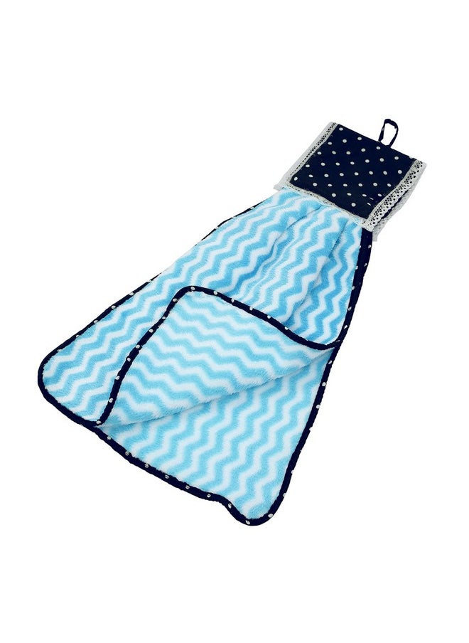 Kuber Industries Napkin | Washbasin Hanging Napkin | Kitchen Towel with Ties | Napkin for Kitchen | Zig Zag Napkin for Bathroom | Hand Towel for Kitchen | Pack of 4 | Multi