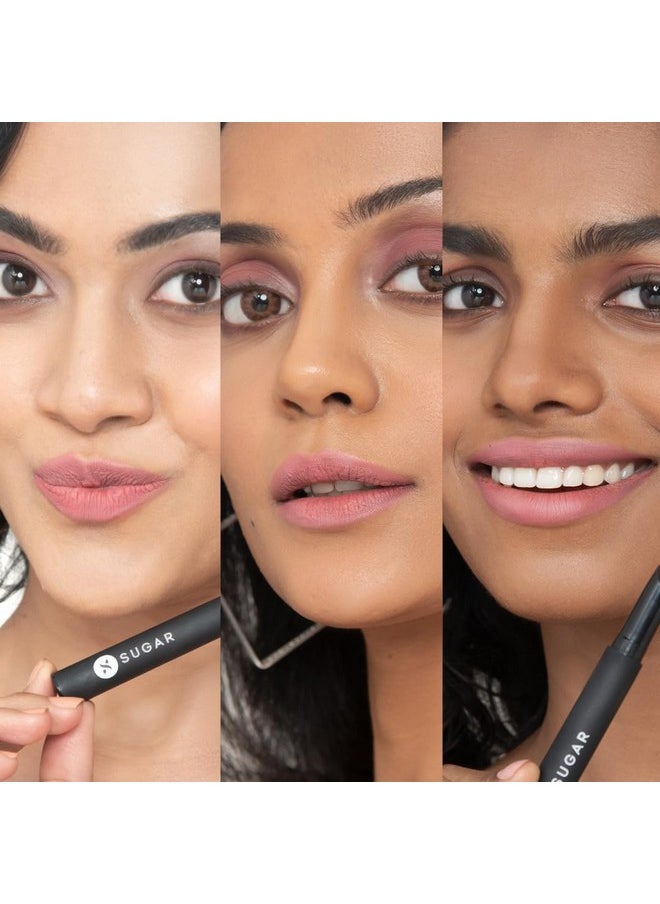 SUGAR Cosmetics Matte Attack Lipstick for Women | Transferproof & Smudgeproof | Lasts upto 12hrs | Enriched With Jojoba Oil | 2gm - Blush Eyed Peas