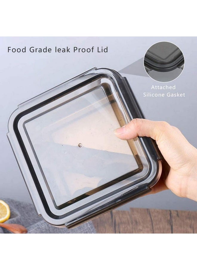Femora High Steel Square Container Airtight Leakproof Unbreakable Storage Container/Lunch Box -850 ml/gm - Set of 2