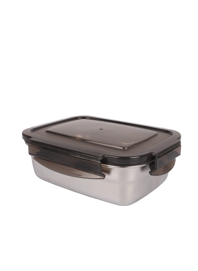 Femora Kitchen, Vegetable, Fruits, Sweets High Steel Rectangle Airtight Unbreakable Storage Container, Lunch Box With Airtight Lock Lid For Office, Storage, 550Ml
