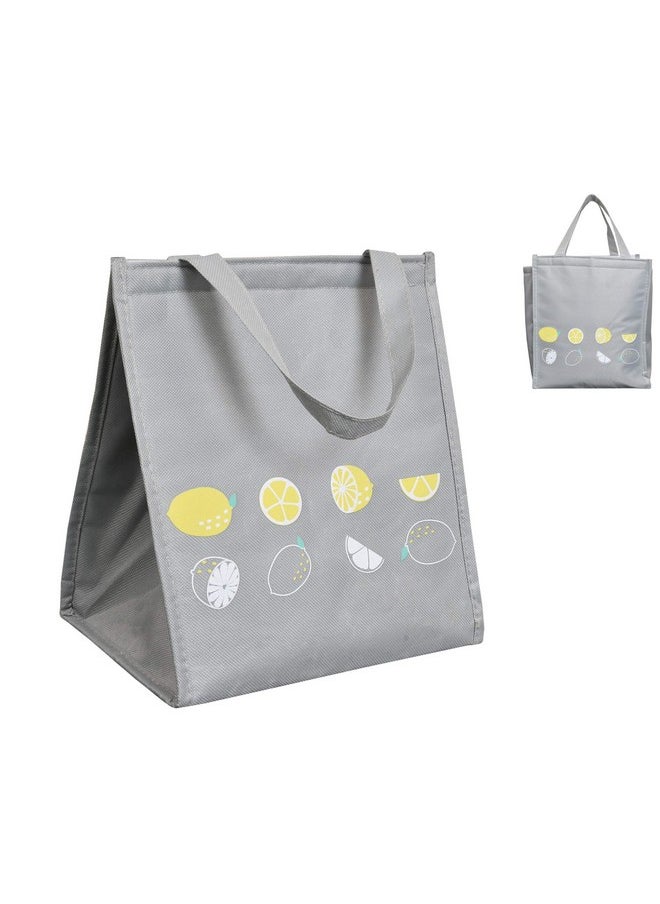 Yellow Weaves Insulated Travel Lunch/Tiffin/Storage Bag for Office, College & School (Grey)