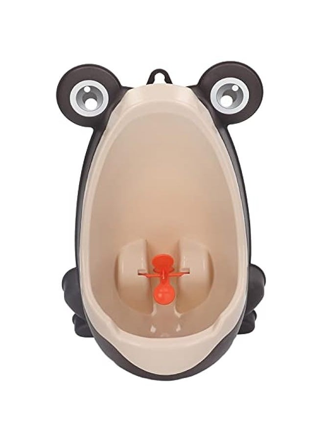 Kids Urinal, Potty Training Urinal Wall Mounted Animal Shape Easy to Install Aimming Target Effective with Suction Cup for Washroom (Coffee)