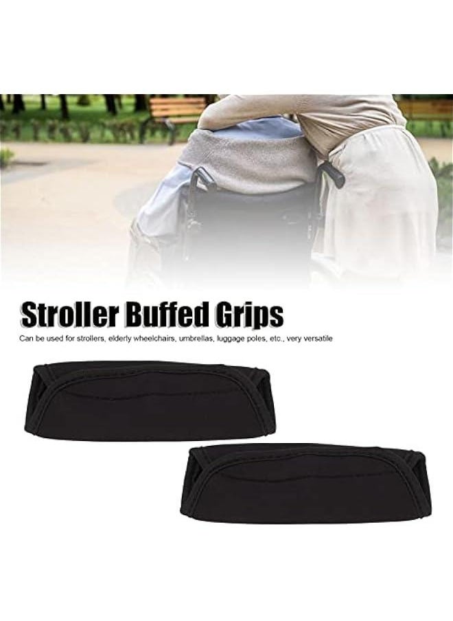 2Pcs Replacement Stroller Handle Cover, Suit for Buffed Tubing Grip, Walker Hand Grips Cover Rollator Handle Covers Armrest Protector for Pushchair Pram Rolling Wheelchair