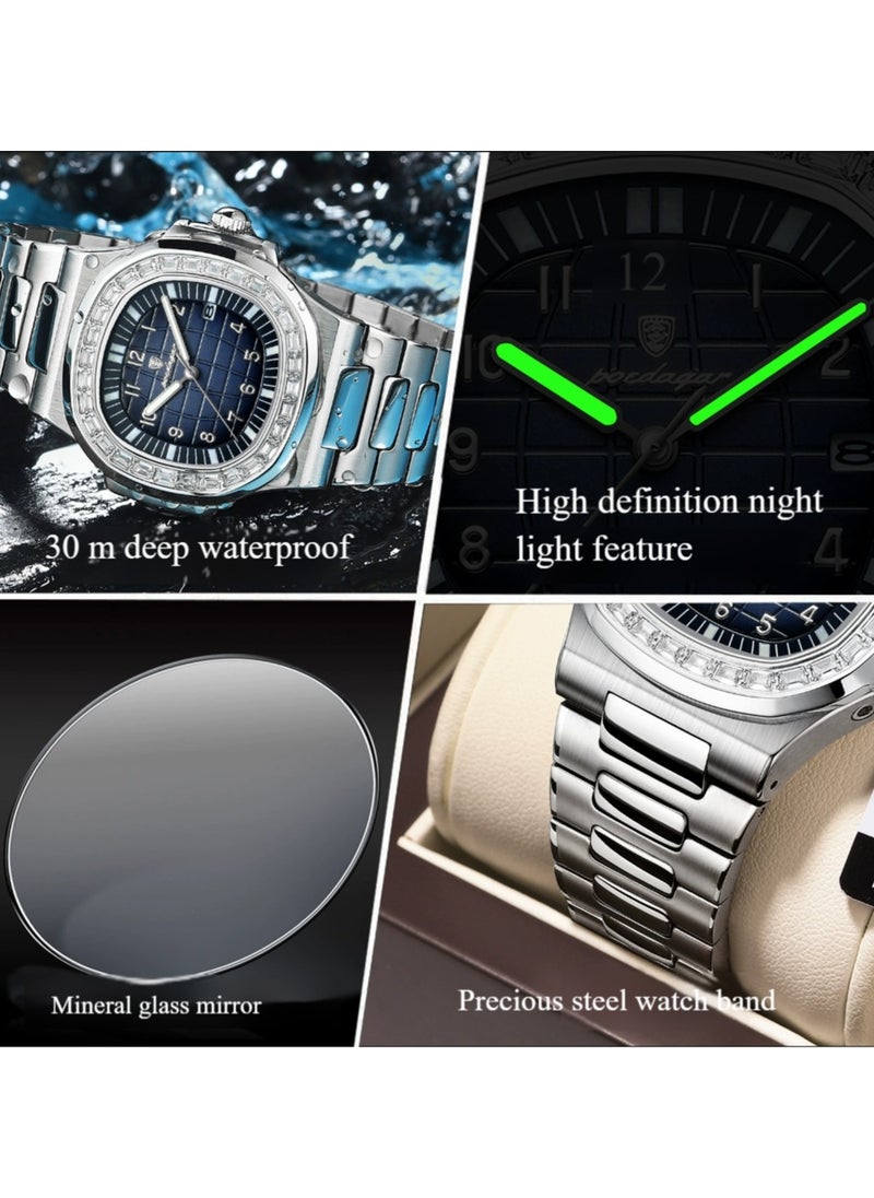Man Watch Waterproof Luminous Men's Watch Quartz- 38mm