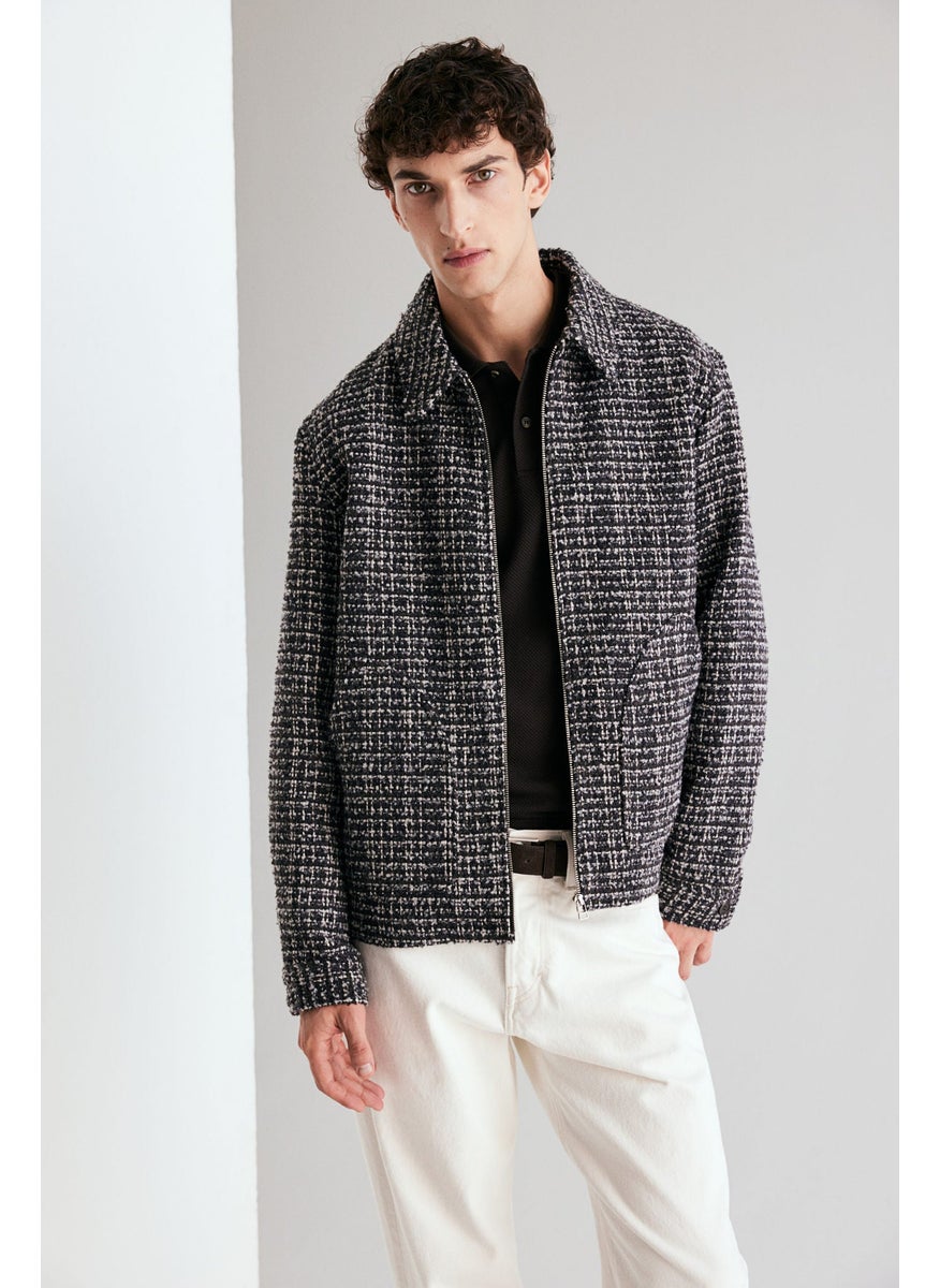 Regular Fit Tweed Overshirt